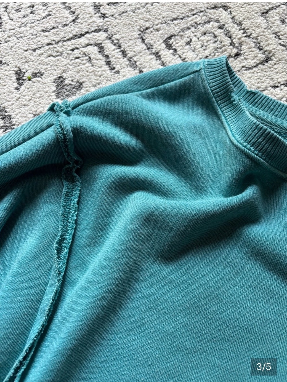 We the Free by Free People Camden sweatshirt in teal xs - Picture 3 of 5